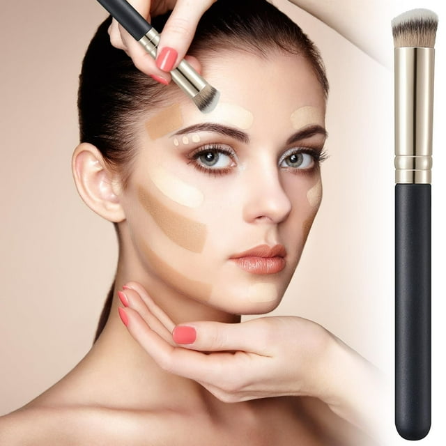 Brocha de maquillaje para una aplicación de maquillaje fácil y natural BROCHA PARA BASE DE MAQUILLAJE