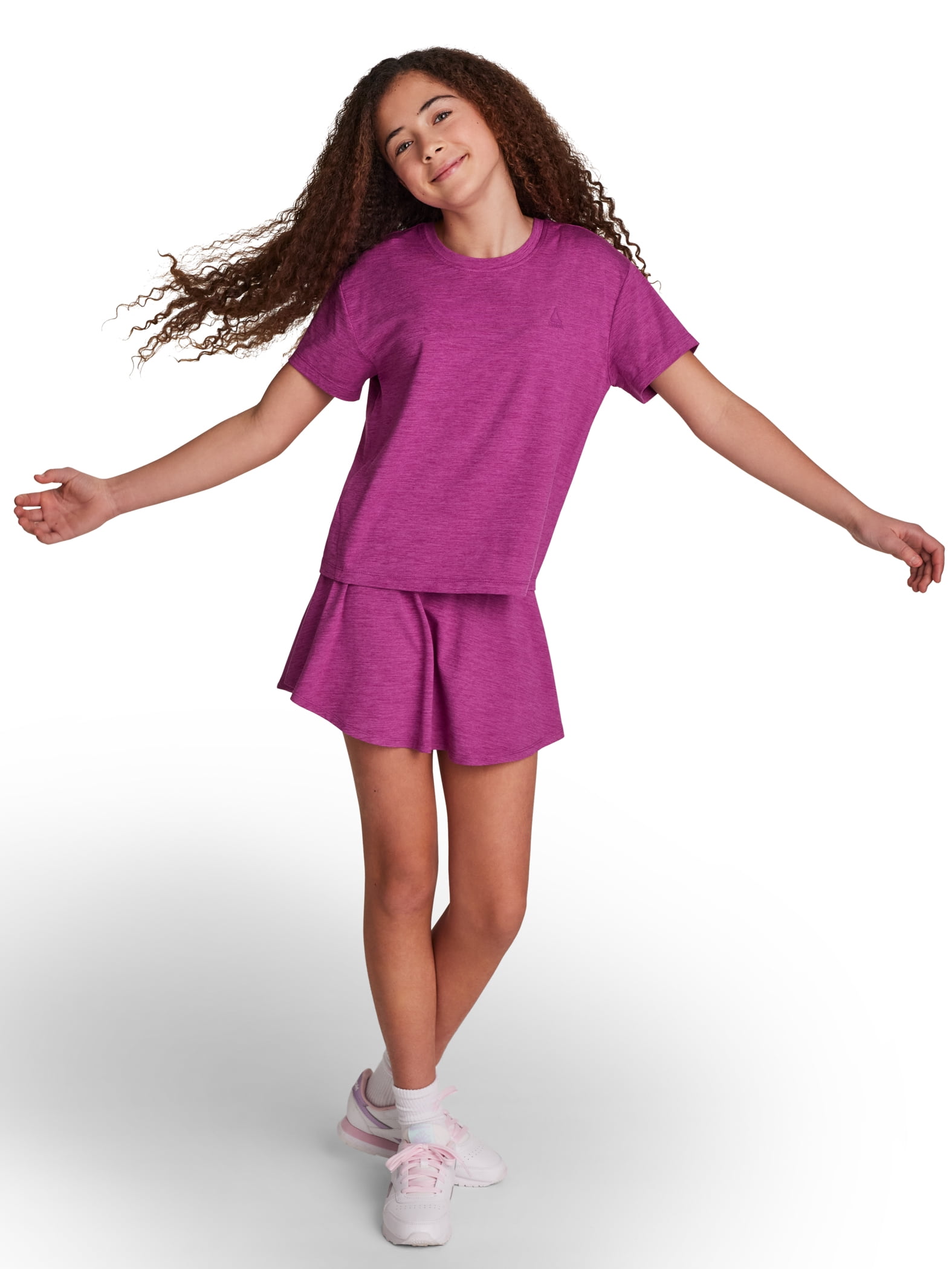 Reebok Girl's Legacy 2.0 Meet & Greet Short Sleeve Performance Top, Sizes 4-18