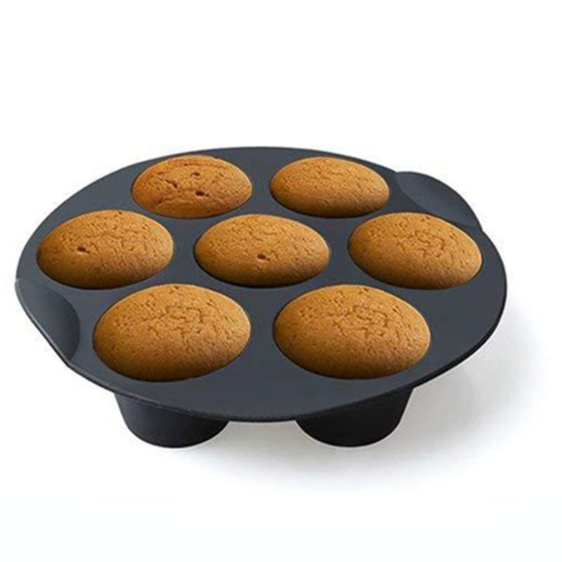 Nonstick 6-8 inch Air Fryer With Pizza Pan Cake Cup Stainless Steel Double Gril