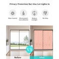 thumbnail image 4 of Window Privacy Film Pink Boho Stained Glass Window Film Decorative Sun Block Window Cover Aztec Southwest Geometric Ethnic Motifs Window Clings Static Adhesive Sticker for Bathroom 35.4"x78.7", 4 of 7