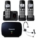 thumbnail image 1 of Sistema telefónico inalámbrico Panasonic KX-TGE433B con contestador automático, 1 of 5