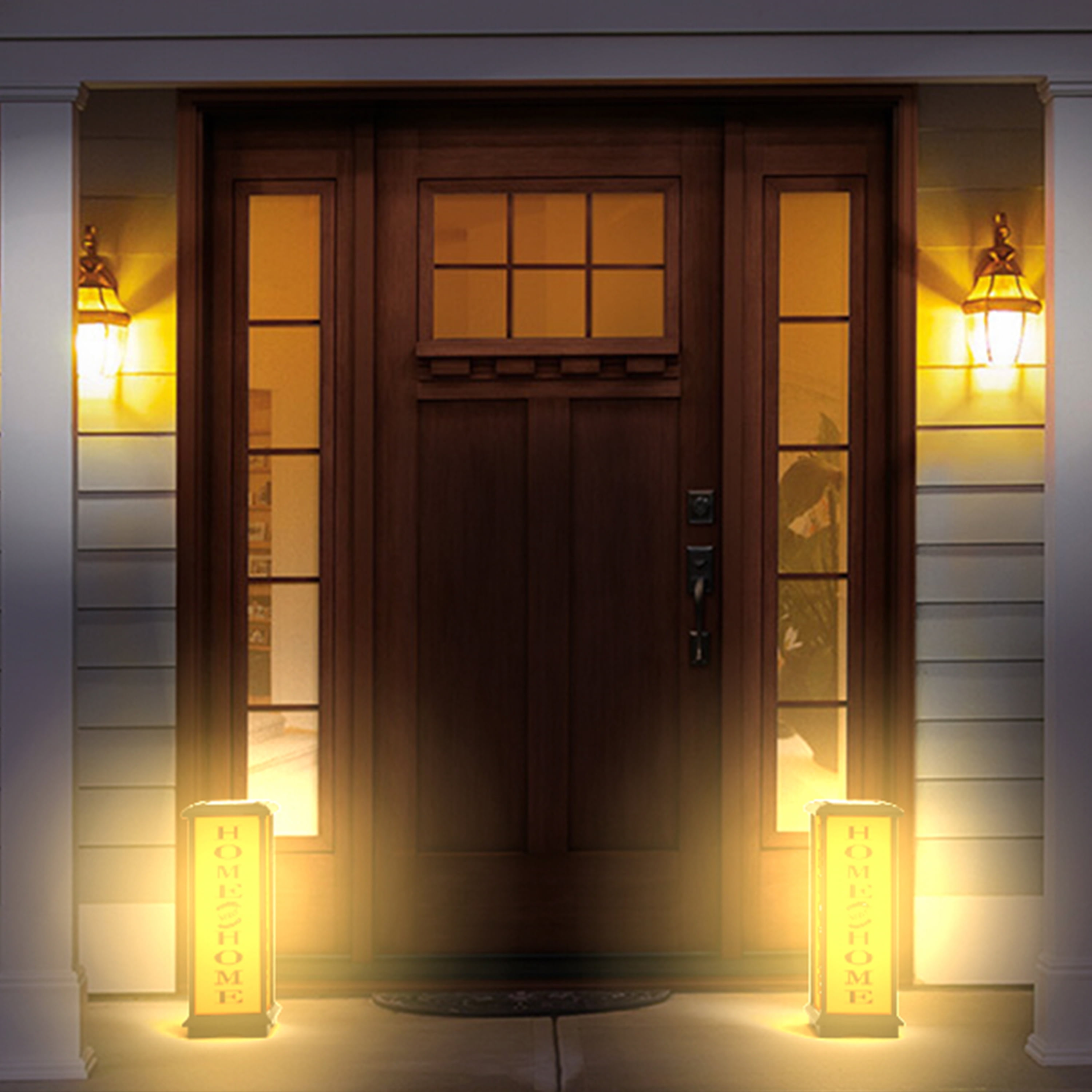 Techko Solar Welcome Lantern – Amber or White Light (Height 24.5")