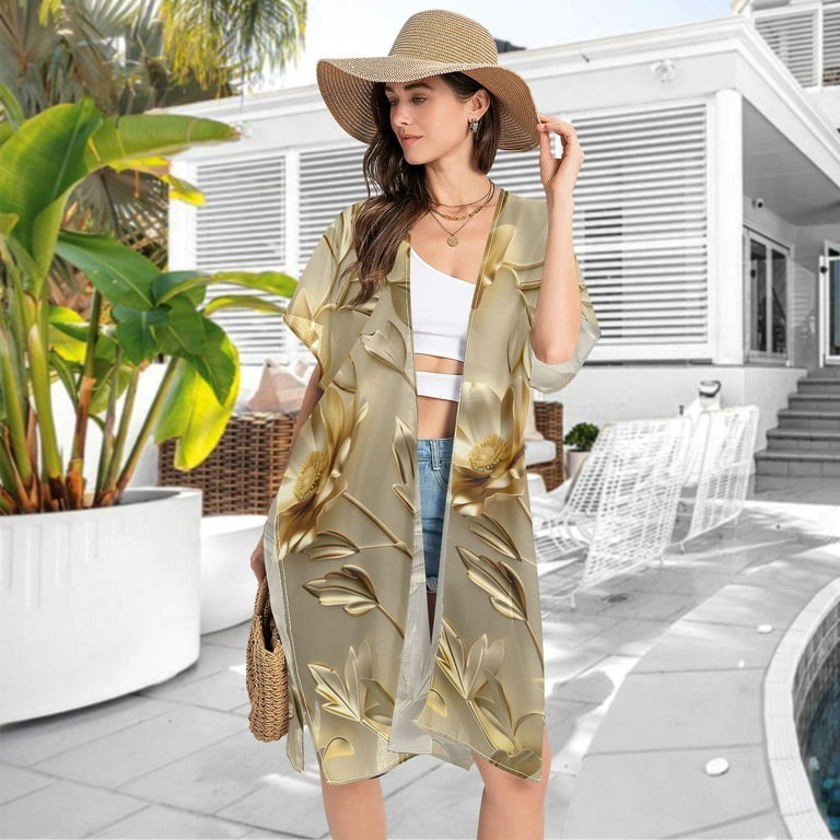 gold coverup dress Gold Stripe Off the Shoulder Coverup/ Dress – Linen & Waves main image 1