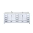 thumbnail image 3 of Jacques 84 in. W x 22 in. D White Double Bath Vanity, Cultured Marble Top, and Faucet Set, 3 of 8