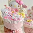 thumbnail image 3 of Sanrio Anime Hellokitty Plush Toys Bouquet Kawaii Stuffed Plushie Flower Bouquet Room Decoration Doll Girl Valentine's day Gift, 3 of 16