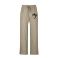 thumbnail image 4 of Penkiiy Mens Linen Drawstring Pants Elastic Waist Lightweight Trouser Loose Plus Size Trouser Fashion Beach Pockets Pant L Beige, 4 of 4