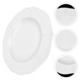 thumbnail image 3 of Assiette en Porcelaine Assiette Gaufrée en Porcelaine Assiette à Dessert Assiette de Service pour Aliments Assiette à Salade, 3 of 8