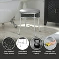 thumbnail image 4 of Hillsdale Roma Diamond Cluster Backless Vanity Stool, 4 of 10