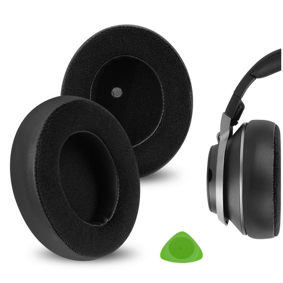 Geekria Comfort Hybrid Velour Replacement Ear Pads for Turtle Beach Stealth Pro Headphones, Ear Cushions, Repair Parts (Black)