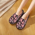 thumbnail image 5 of KLL Lilies Flowers Slippers for Women Men House Slip on Indoor Outdoor Bedroom Furry Fleece Lined Ladies Comfy Anti-Skid Rubber Hard Sole-Medium, 5 of 8