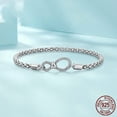 thumbnail image 2 of S925 Sterling Silver Minimalist Infinite Loop Jewelry Women's Bracelet, 2 of 2