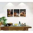 thumbnail image 4 of Kitchen Canvas Wall Art Coffee and Red Wine Paintings Vintage Farmhouse Pictures Bread Fruit Artwork Prints for Dinning Room Bar Home Wall Decor, 12"x16"x3 Panels, Ready to Hang, 4 of 6