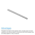 thumbnail image 4 of Unique Bargains Fully Threaded Rod M4 x 55mm 0.7mm Thread Pitch 304 Stainless Steel Right Hand Threaded Rods Bar Studs 5 Pack, 4 of 4