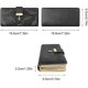 thumbnail image 4 of Cartera de mujer Patrón de hoja hueca Bifold Leather Lady Long Wallet Monedero Cremallera Regalo kaili Sencillez, 4 of 5