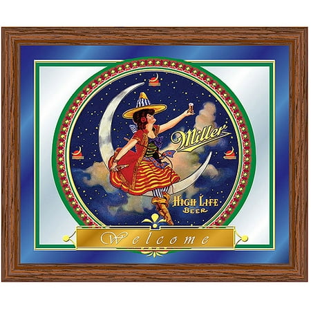 Miller High Life Girl in the Moon Mirror - Walmart.com