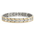 thumbnail image 4 of Stainless Steel Bracelet Men's Link, Other Cubic Zirconia 8 mm 8.5 in Chisel Polished Yellow IP-plated with CZ Link, 4 of 6