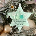 thumbnail image 5 of Friendship Ornament under $5! Cagogo Snowflake Sea Glass Friendship Ornament, Handcrafted Acrylic Christmas Decor, Eternal Friendship Keepsake, Holiday Gift Idea, Winter Themed Decoration, 5 of 6