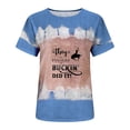 thumbnail image 4 of Womens Blouses and Tops Dressy Casual Short Sleeve Tie Dye Shirts Tops Loose Fit Comfy Summer Basic Blouses Tunic Tees, 4 of 4