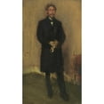 thumbnail image 2 of James Abbott McNeill Whistler 15x24 Black Ornate Framed Double Matted Museum Art Print Titled: Alexander Arnold Hannay (C. 1896), 2 of 5