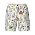 thumbnail image 4 of Lsque Mens Swim Trunks Colorful Mushrooms and Plants Pattern - Bathing Suit Compression Liner - Beach Swim Shorts Swimwear - (S-3XL) - Stretch Quick Dry -Small, 4 of 9