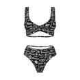 thumbnail image 4 of Daiia Pasta Bacon Women's Bikini Set Two Piece Swimsuit High Waisted Bikini Adjustable Straps Bikini Perfect for Beach, Pool, and Summer Vacation-Small, 4 of 9