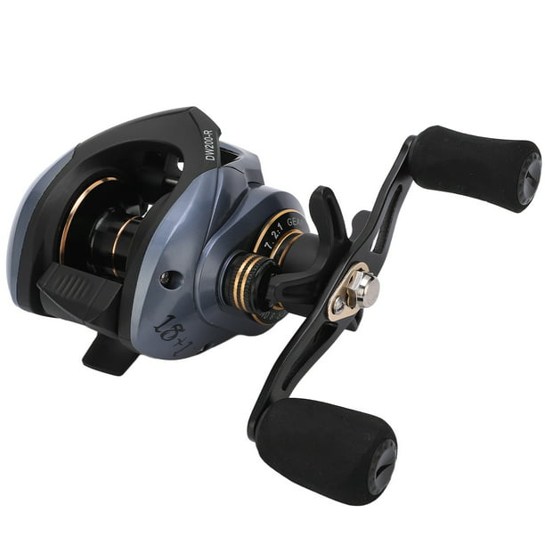 Baitcasting Reels, 18+1BB Metal Baitcaster Reels Long Distance Casting Dual  Brakes 7.2:1 Gear Ratio For Saltwater And Freshwater Right Hand