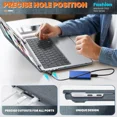 thumbnail image 5 of Compatible for MacBook Pro 14 inch Case 2025-2021 M4 M3 M2 M1 Pro/Max A3401 A3185 A3112 A2992 A2918 A2779 A2442 Knit Fabric Hard Shell Case with Foldable Kickstand, Keyboard Cover, 5 of 7