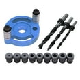 thumbnail image 2 of Dowel Drill Joinery 6/8/10mm Hole Positioning Woodworking Vertical Pocket Hole Wood Hole Drill Bit Set for DIY, 2 of 9