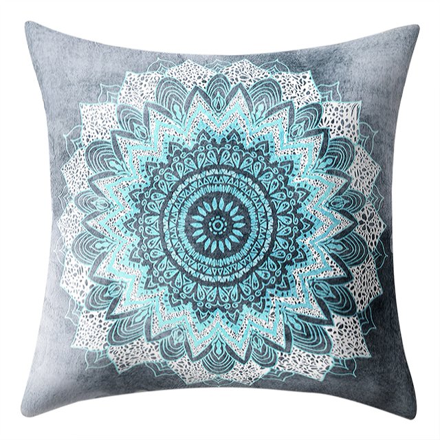 Fundas de almohada cuadradas de 45x45 cm, funda de almohada con flores de Datura, funda de cojín (E)