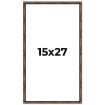 15x27 Frame Brown Bamboo with Dark Coffee/Walnut Finish | Solid Wood Picture Frame Width 0.75