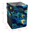 thumbnail image 5 of Peacock Feathers Foldable Car Trash Can with Lid, Leak-proof Hanging Storage Bag - Trash Can for Car, Car Garbage Can, 5 of 6