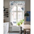 thumbnail image 4 of Vintage Farmhouse Swag Valances for Windows, Small Curtains Drapes, Blue Country Texas Star Vines Wooden Kitchen Window Curtains Over Sink Window Treatment Valance for Bedroom/Bathroom 56"x36", 4 of 5