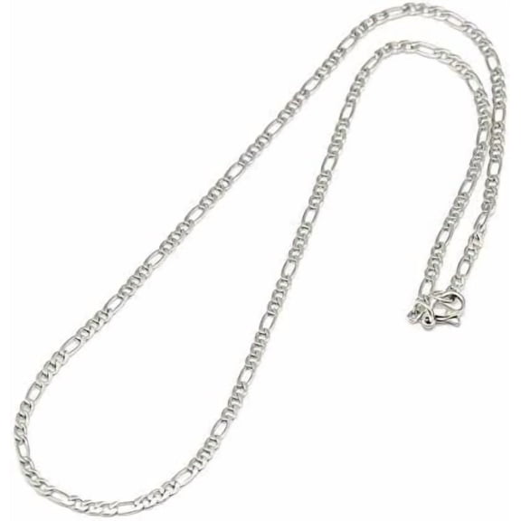 1Pcs Figaro Chain Necklace for Women Men Minimalist Simple Necklace Fashion Jewelry with Lobster Clasps for Wedding Birthday Gift 18 inch 3mm Real 14K Gold Plated
