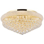 1800 Primo Collection Flush Mount D28in H13in Lt:15 Gold Finish (Royal Cut Crystals)