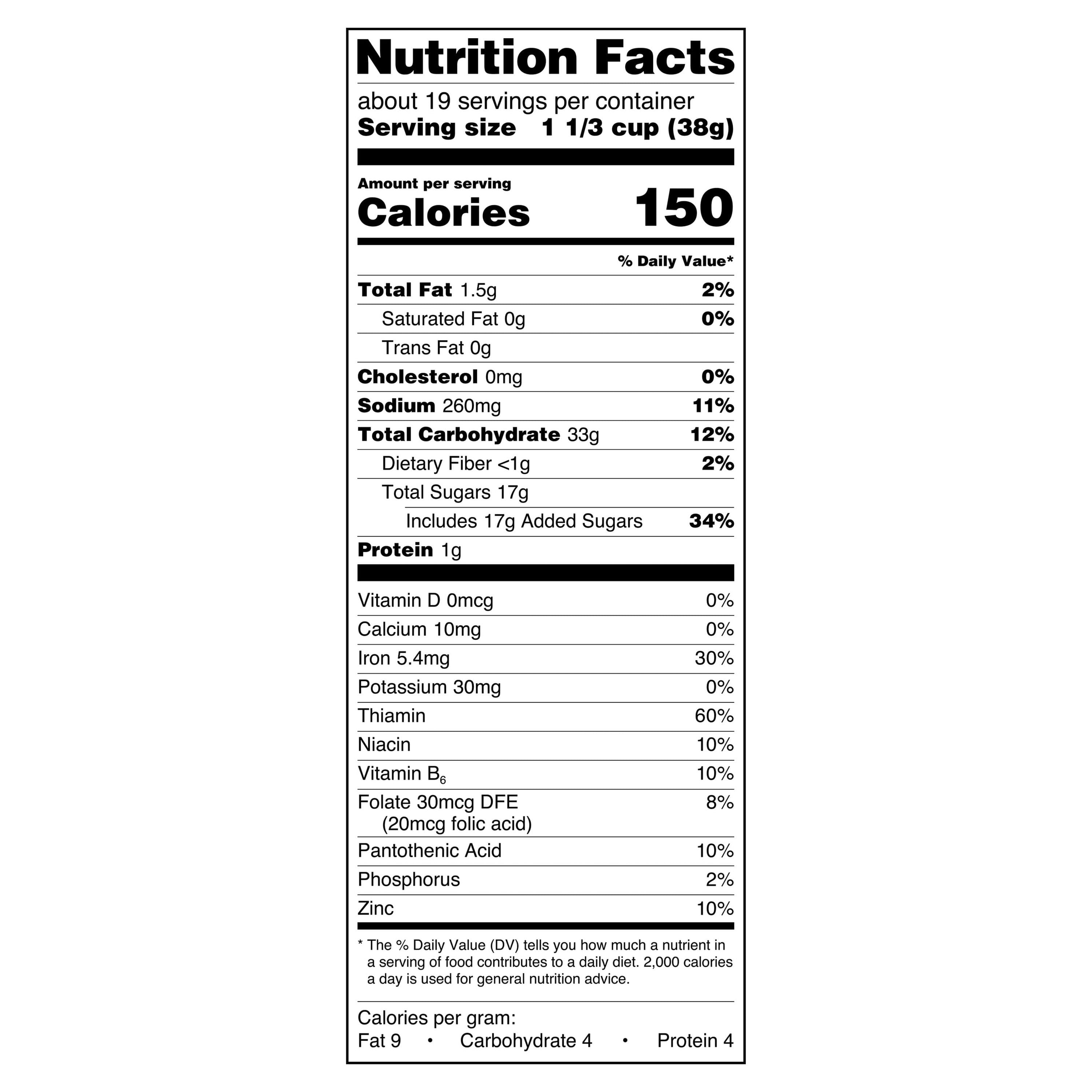 (6 pack) Great Value Berry Crunch Breakfast Cereal, 26 oz