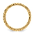 thumbnail image 2 of 925 Sterling Silver Gold Plated Wave Stackable Ring Curved, 2 of 7