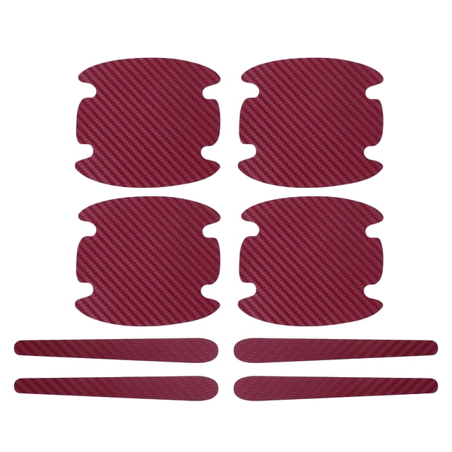 Pegatina Protectora de Taza de Puerta de Coche Universal Unique Bargains 92x98mm Anti-Rayas + Película Protectora de Manija de Puerta de Auto 1 Juego Rojo Vino