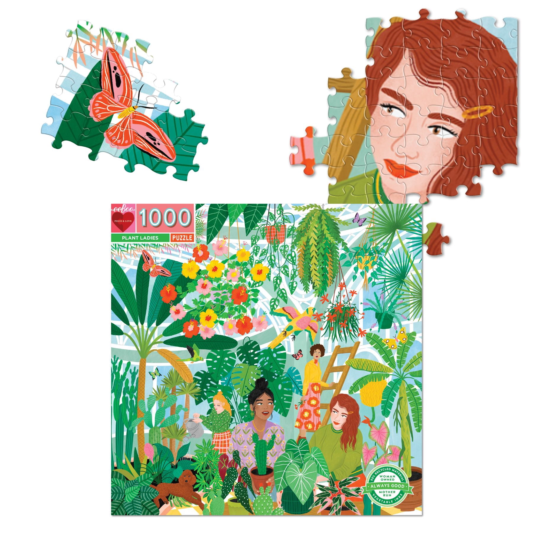Eeboo 1000 Piece Puzzle for Adults or Kids, Colorful Design Jigsaw Puzzles