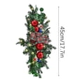 thumbnail image 3 of Couronne de Noël Pré-Éclairée - 50CM de Diamètre, à Piles, 84 Branches - Décoration Intérieure/extérieure avec Baies Rouges et Lumières, 3 of 8