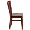 thumbnail image 6 of BizChair 2 Pk. Solid Back Mahogany Wood Restaurant Chair, 6 of 8