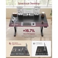 thumbnail image 5 of VASAGLE Electric Standing Desk, Height Adjustable Desk, Sedentary Reminder, 4 Memory Heights, for Home Office, 55.1 x 27.6 Inches, Ink Black, 5 of 5