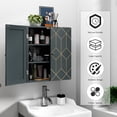 thumbnail image 2 of HLR Wall-Mounted Bathroom Storage Cabinet, Wall-Mounted with Double Door,Adjustable Shelves,Gary, 2 of 7