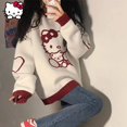 thumbnail image 2 of Sanrio Mujer Otoño Desgaste Hello Kitty O-Cuello Jerseys De Color Suelto Suéter Superior Coreano De Las Mujeres De La Moda De Manga Largapangjing, 2 of 4