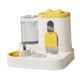thumbnail image 4 of Comedero y bebedero automático para mascotas 2 en 1, dispensador de agua antideslizante, comedero para gatos Amarillo, 4 of 8
