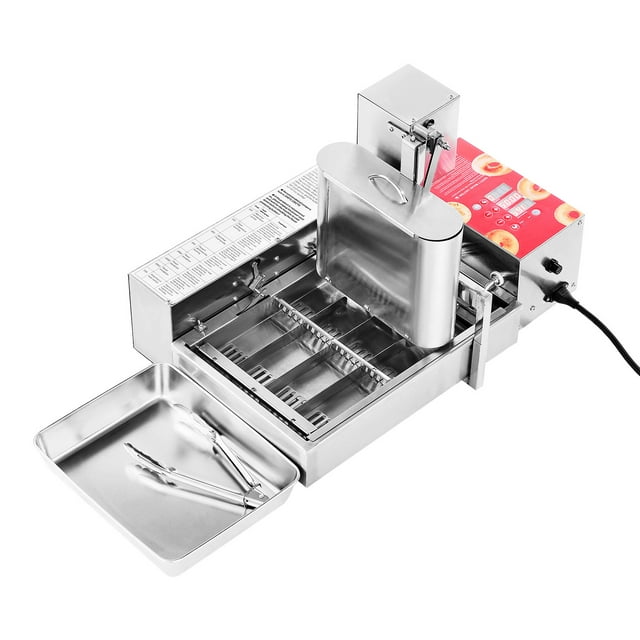 KFFKFF Commercial Automatic Donuts Machine, 4 Rows Donuts Making Equipment, 240 pcs/hour Electric High Power Doughnut Maker