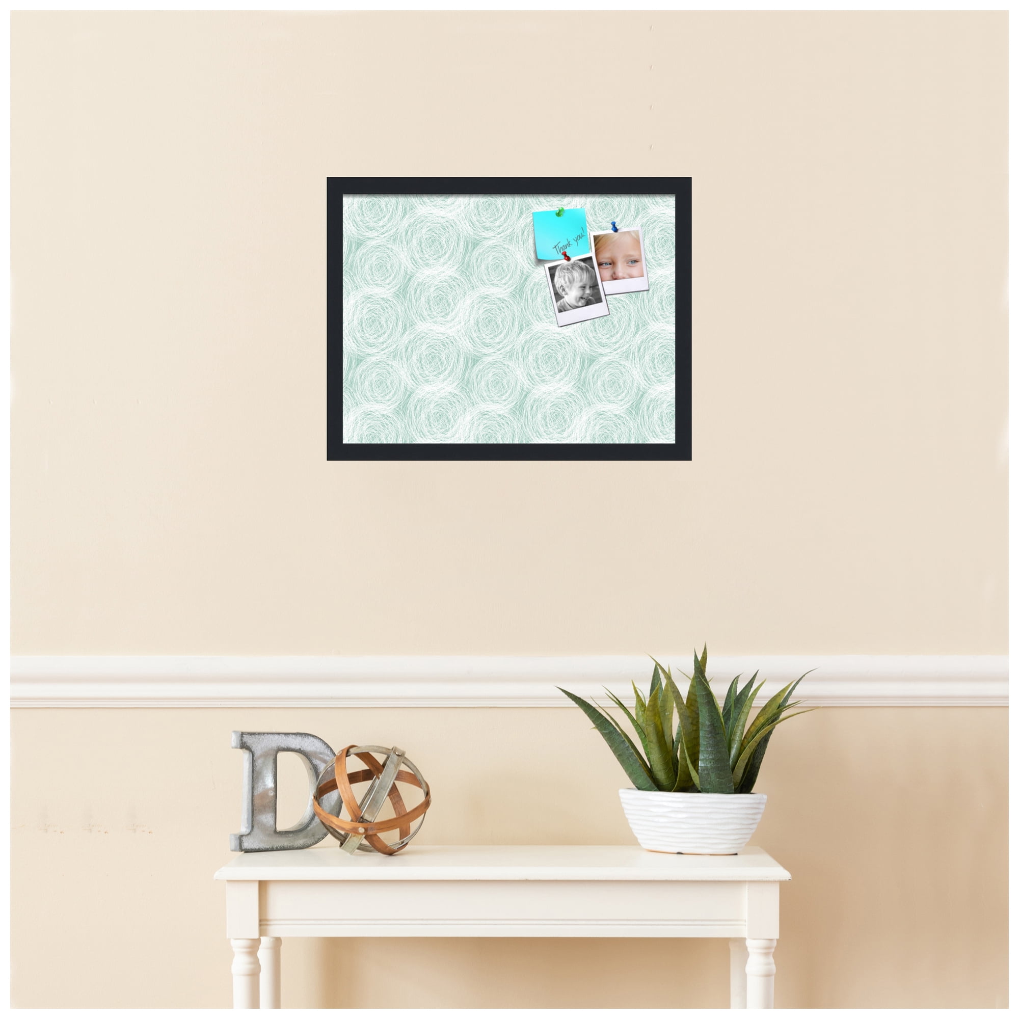 PinPix ArtToFrames 18x13 Custom Cork Bulletin Board    Poster Board Has a Fabric Style Canvas Finish, Framed in Satin Black (PinPix-1926)