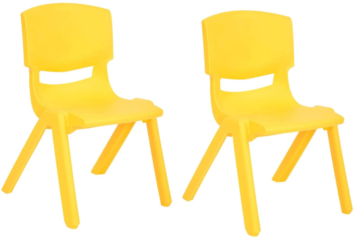 yellow stackable chairs