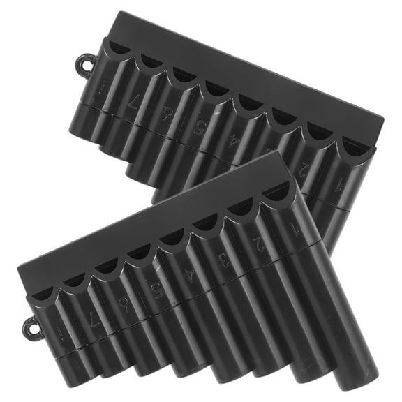 FENGGUIQU Beginner Pan Flute 2 Pcs ABS Black Portable Musical Instrument for Students and Beginners