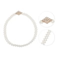 thumbnail image 4 of Ofertas Únicas 1 Pc Cinturón Ajustable Elegante Cordón de Perlas en Forma de Diamante Beige, 4 of 6