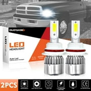 ENJOYAKOM 2pcs 9004 LED Headlight Bulbs for Dodge Ram 1500 1994-2001 6000K White High Low Beam